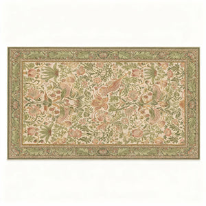 Vintage Botanical Area Rug - Floral Design variation