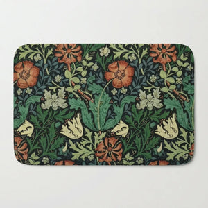 William Morris Doormat - Floral Arts & Crafts Design variation