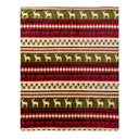 Fair Isle Christmas Throw - Soft Fleece Blanket variation