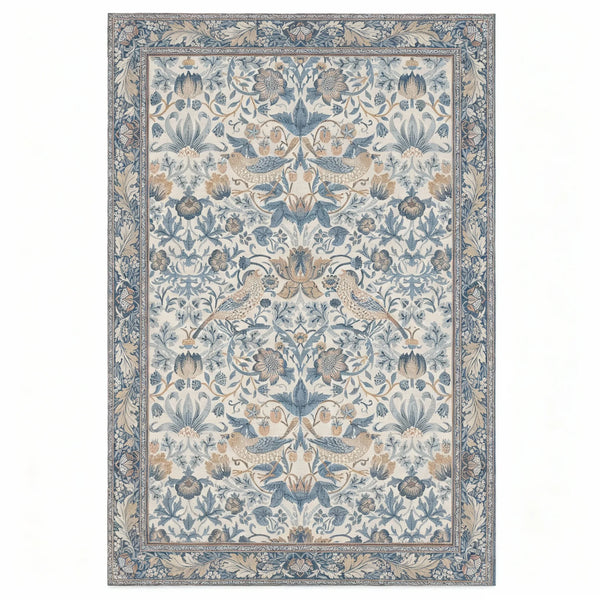 Vintage Botanical Area Rug - Floral Design variation