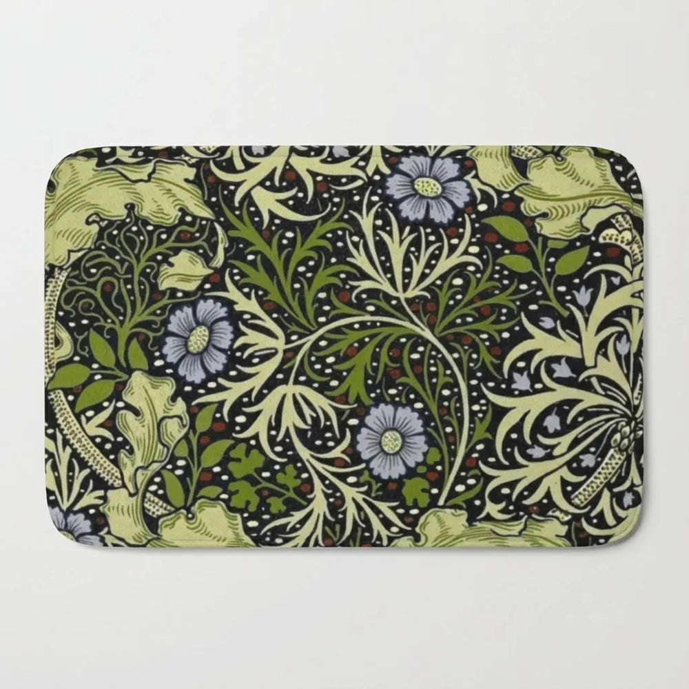 William Morris Floral Doormat - Non-Slip Washable Mat variation