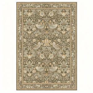 Vintage Botanical Area Rug - Floral Design variation