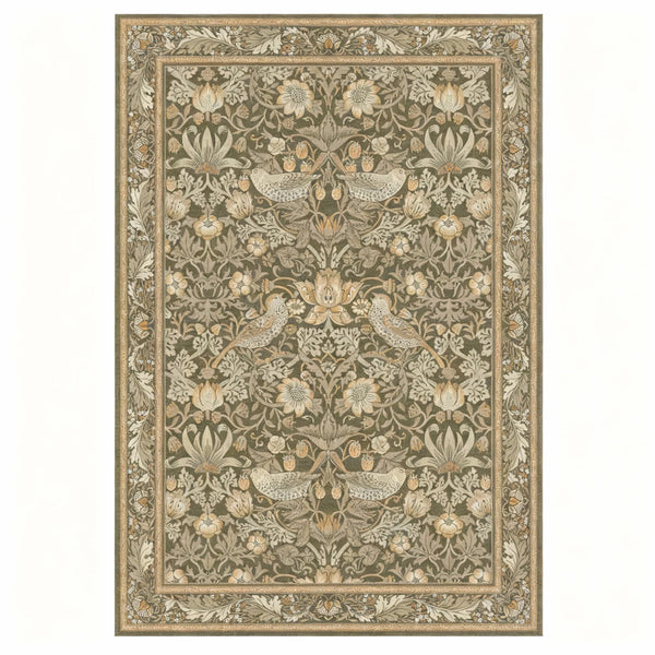Vintage Botanical Area Rug - Floral Design variation