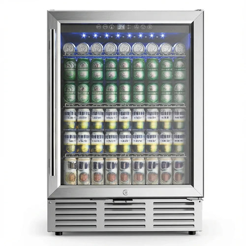 24" Beverage Cooler - 180 Can Stainless Steel Fridge variation