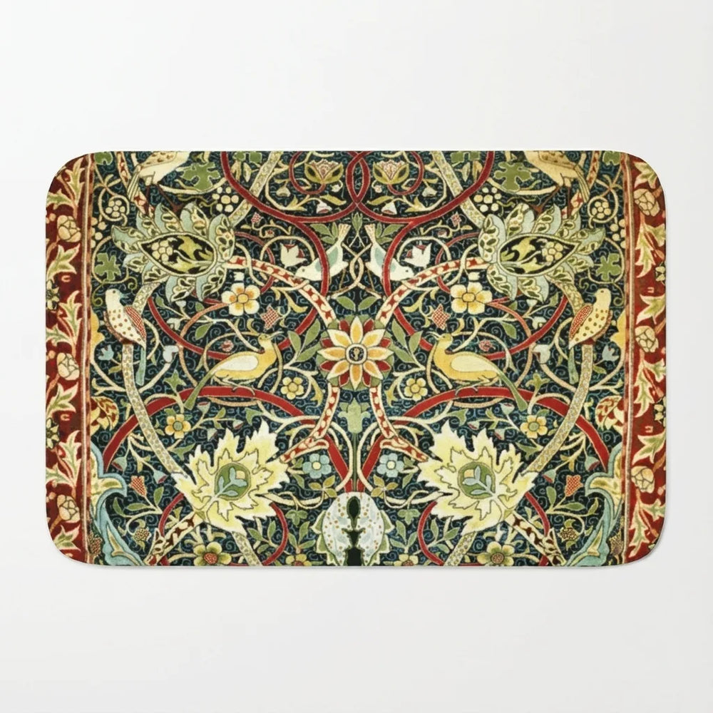 William Morris Floral Mat - Non-Slip Washable variation