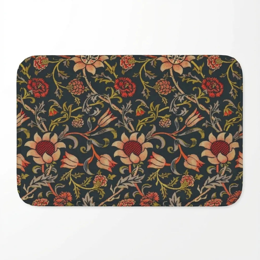 William Morris Doormat - Vintage Floral Non-Slip Mat variation