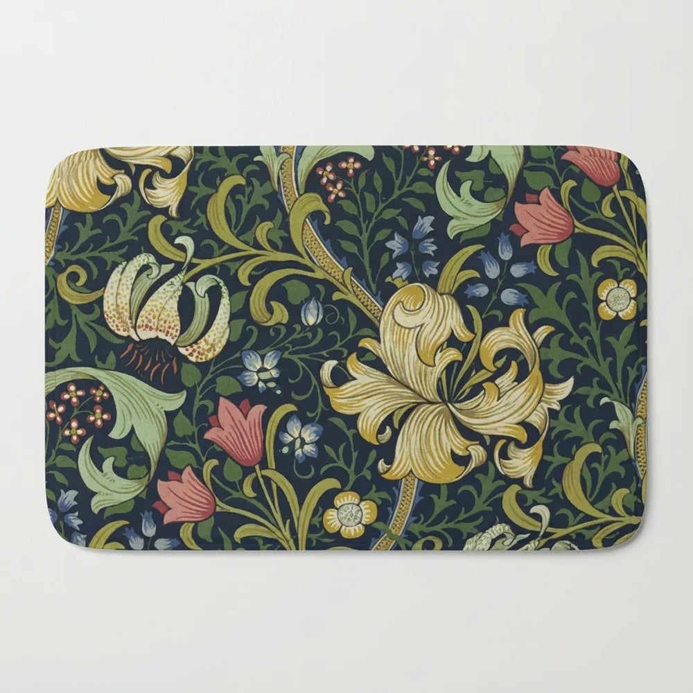 William Morris Doormat - Floral Non-Slip Entrance Mat variation