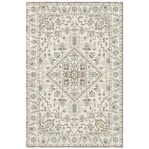 Vintage Persian Area Rug - Non-Slip Medallion Design - Vintage Gold