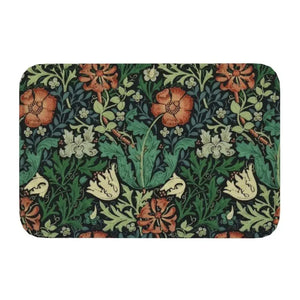 William Morris Doormat - Floral Pattern Non-Slip Mat - Compton