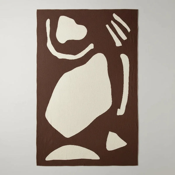 Abstract Knit Throw Blanket - Modern Cozy Design variation