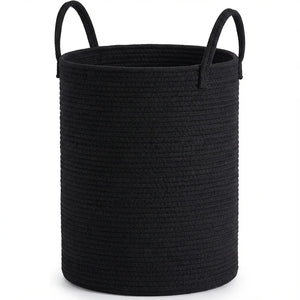 Woven Cotton Rope Storage Basket with Handles variation