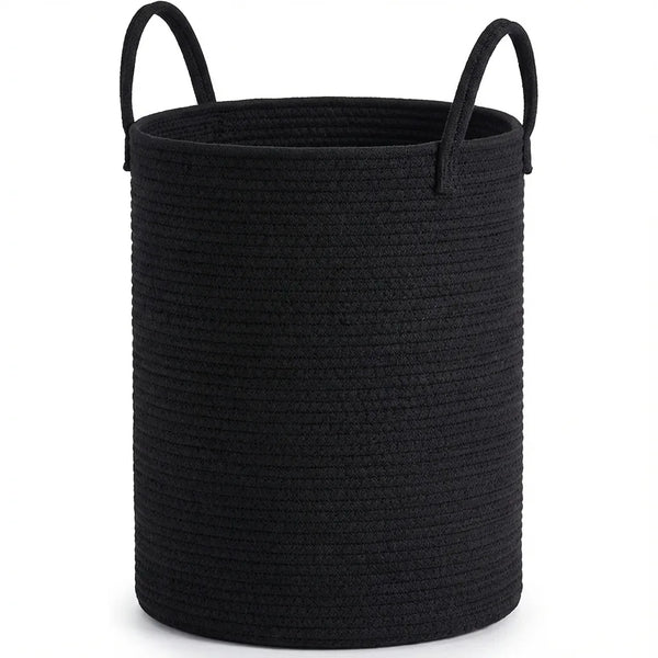 Woven Cotton Rope Storage Basket with Handles variation