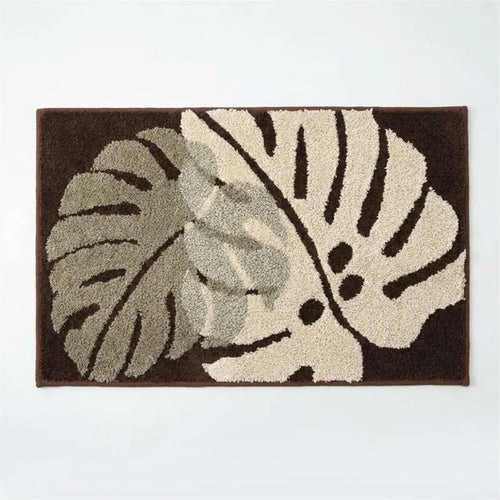 Tropical Leaf Bath Mat - Soft Absorbent Microfiber variation