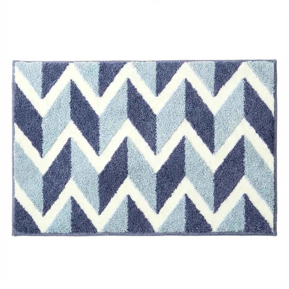 Plush Cotton Bath Mat - Absorbent Non-Slip Design variation