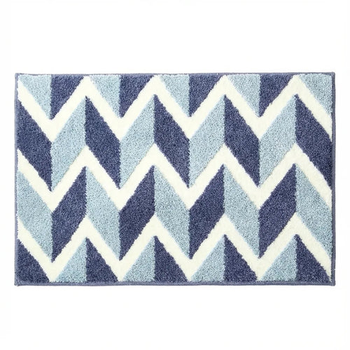 Plush Cotton Bath Mat - Absorbent Non-Slip Design variation