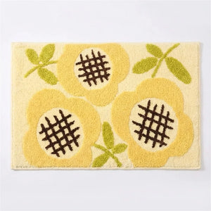 Soft Tufted Bath Mat - Absorbent Botanical Design variation