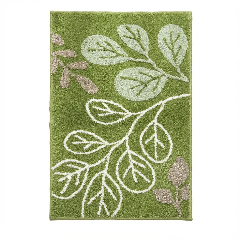 Botanical Bath Mat - Soft Absorbent Tufted Rug variation