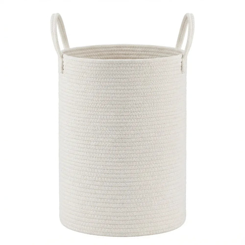 Woven Cotton Rope Storage Basket with Handles variation