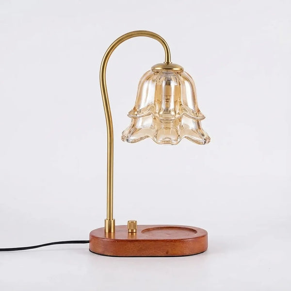 Candle Warmer Lamp - Vintage Glass Flower Design variation