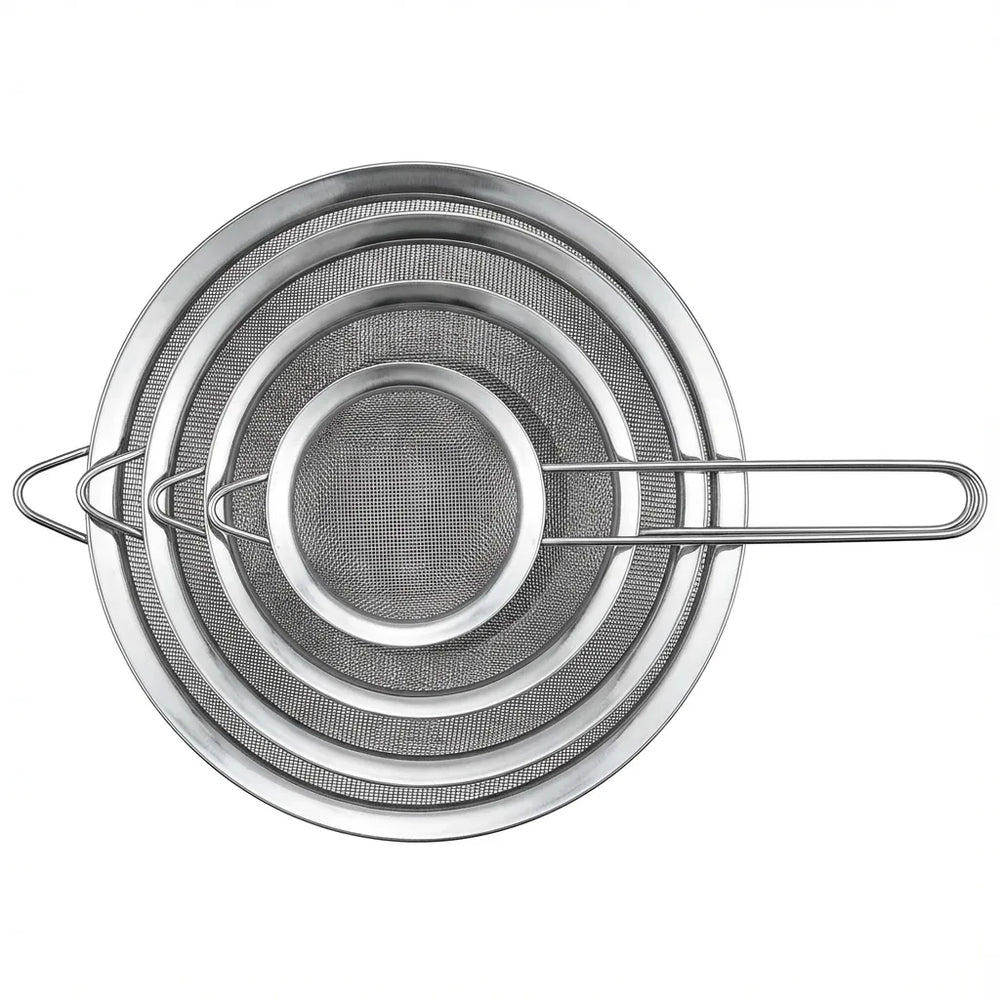 Fine Mesh Strainer Set - 4-Piece Stainless Steel variation
