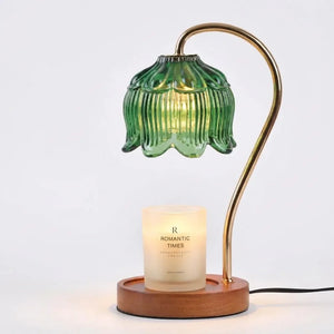 Candle Warmer Lamp - Vintage Flower Glass Design variation