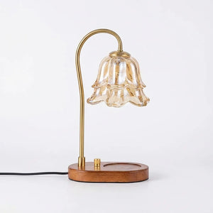 Candle Warmer Lamp - Vintage Glass Flower Design variation