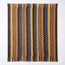 Boho Chevron Throw Blanket - Soft Knit with Fringes variation