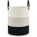 Woven Cotton Rope Storage Basket with Handles variation