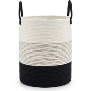 Woven Cotton Rope Storage Basket with Handles variation