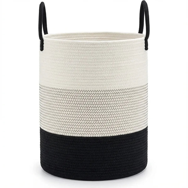 Woven Cotton Rope Storage Basket with Handles variation