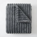 Faux Fur Throw Blanket - Ultra Plush Ribbed Velvet variation