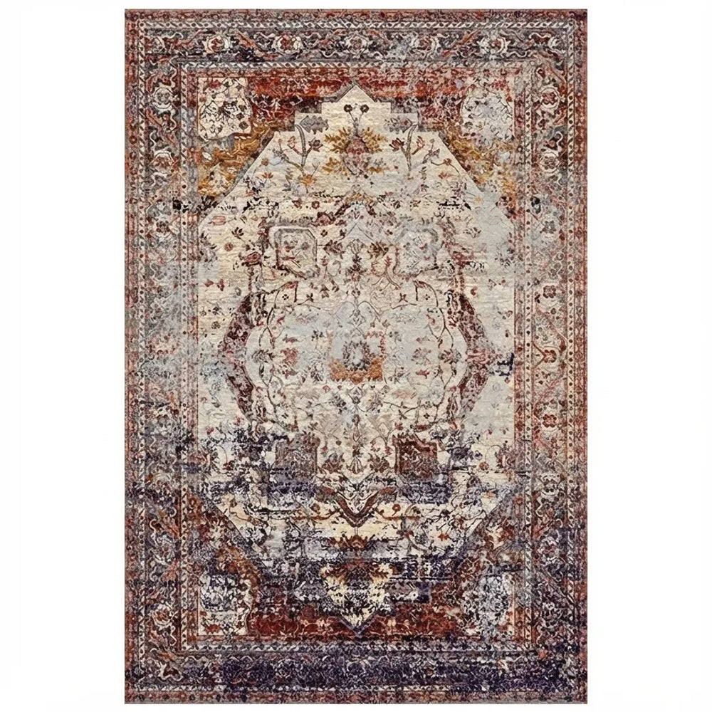 Vintage Persian Area Rug - Distressed Medallion Design variation