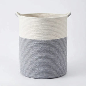 Woven Cotton Rope Storage Basket with Handles variation
