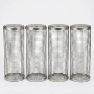 Rolling BBQ Grill Baskets - 4-Pack Stainless Steel variation