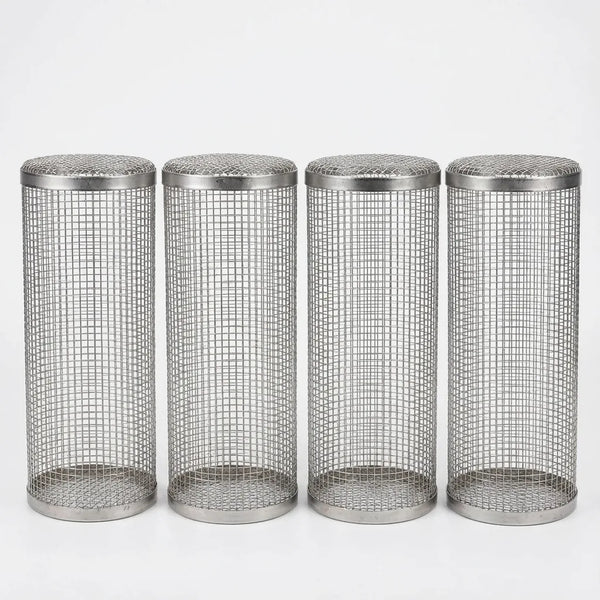 Rolling BBQ Grill Baskets - 4-Pack Stainless Steel variation