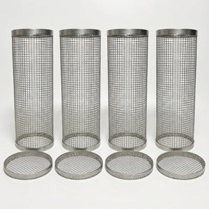 Rolling BBQ Grill Baskets - 4-Pack Stainless Steel variation