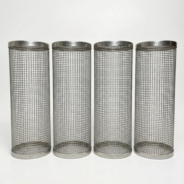 Rolling BBQ Grill Baskets - 4-Pack Stainless Steel variation