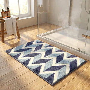 Plush Cotton Bath Mat - Absorbent Non-Slip Design - Lifestyle Context