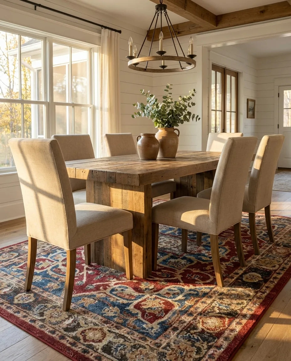 Vintage Persian Area Rug - Non-Slip Medallion Design variation