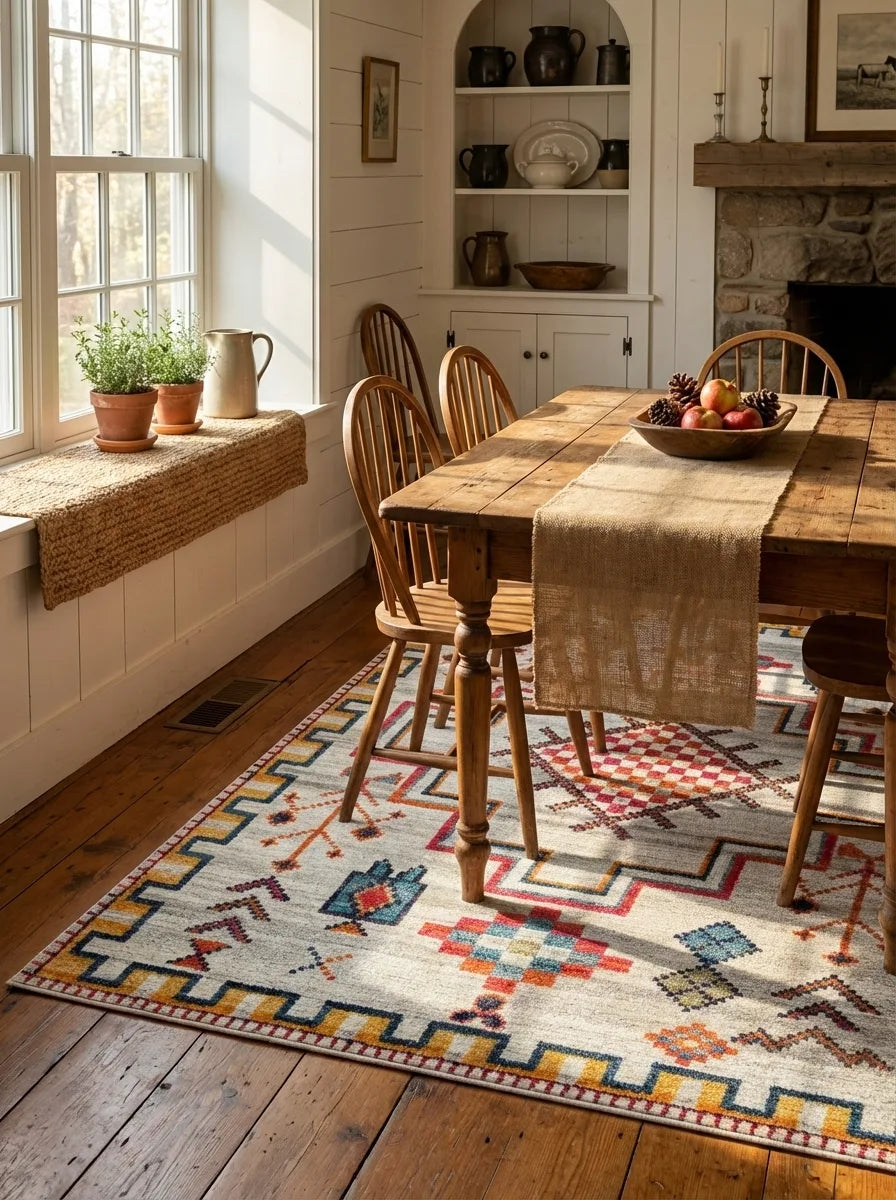 Vintage Persian Area Rug - Non-Slip Bohemian Style variation