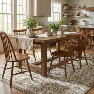 Vintage Persian Area Rug - Non-Slip Medallion Design - Lifestyle Context