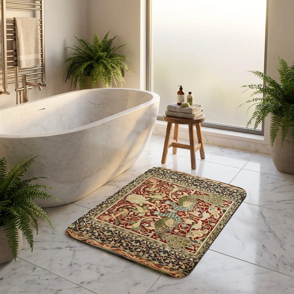 William Morris Doormat - Floral Design Non-Slip Mat - Lifestyle Context
