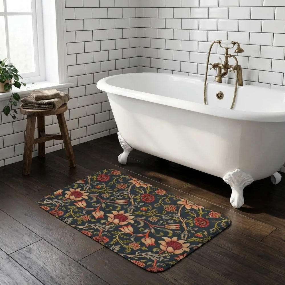 William Morris Doormat - Vintage Floral Non-Slip Mat variation