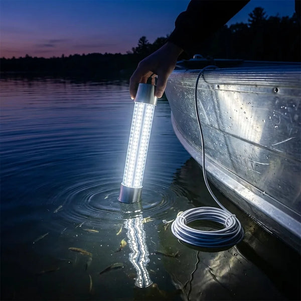 Underwater Fishing Light - 12V Submersible Green LED - Lifestyle Context