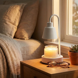 Candle Warmer Lamp - Minimalist Metal Design - Lifestyle Context