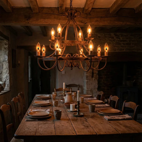 Flickering Flame Bulbs - Candle Effect Glass (4-Pack) - Lifestyle Context