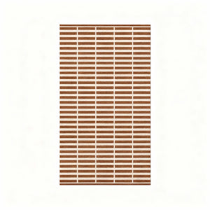 Grid Pattern Area Rug - Soft Plush Brown & White variation