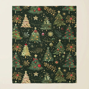 Christmas Tree Throw Blanket - Festive Fleece variation