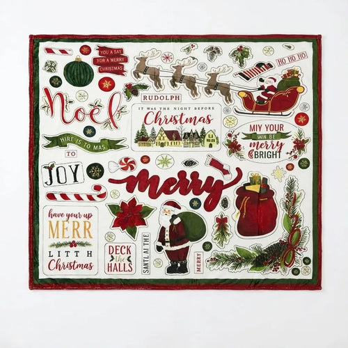 Christmas Throw Blanket - Festive Holiday Fleece variation