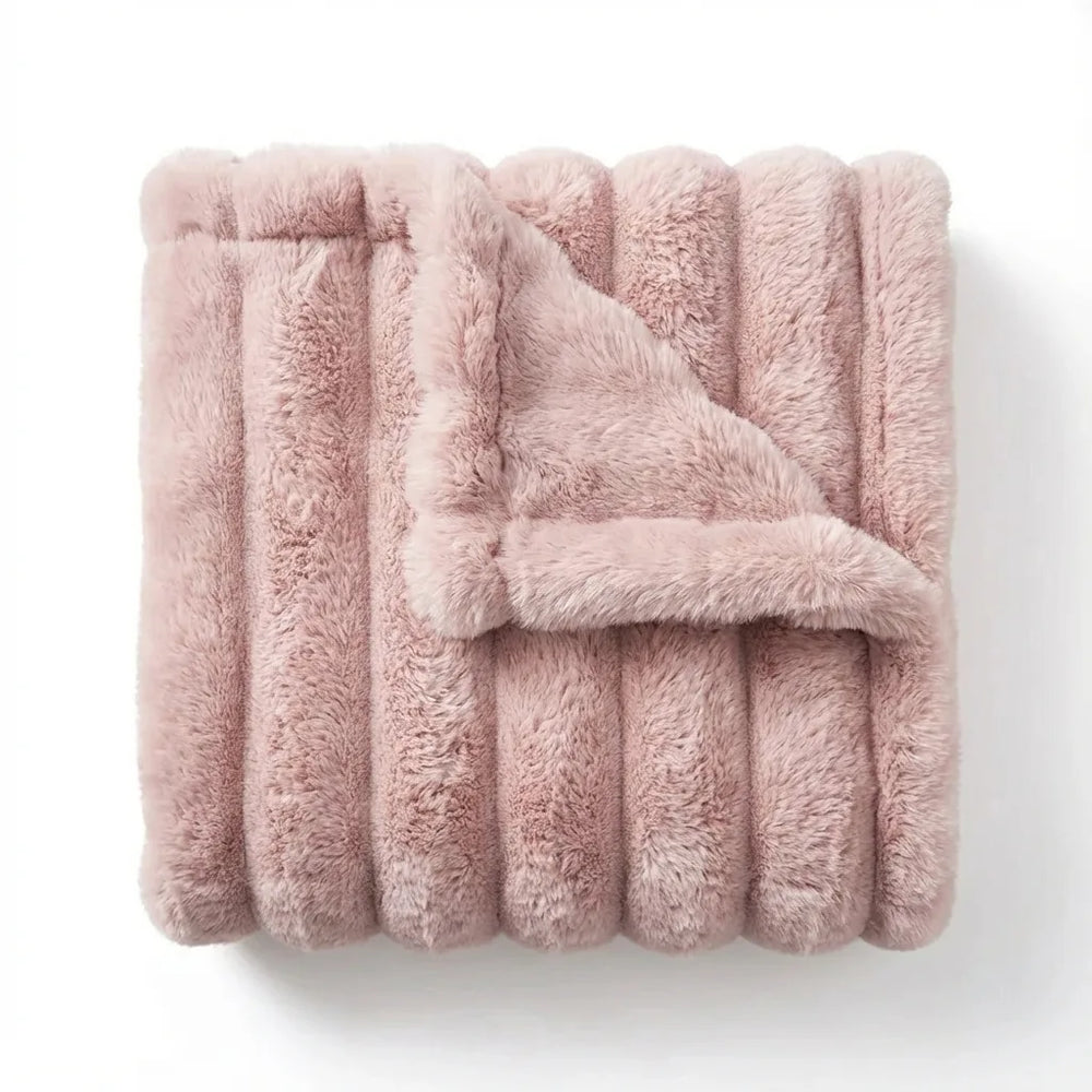 Luxury Faux Fur Throw Blanket - Ultra Soft Plush variation